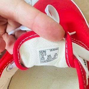 Vans Red and White Kids Sneakers